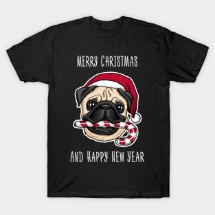 Marry xmas funny mops for dog's lovers T-Shirt